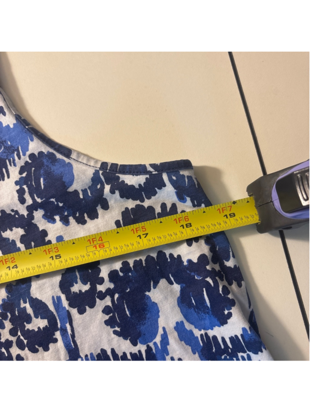 Lily Pulitzer Blue & White Racerback Dress - SIze M - Picture 3 of 5